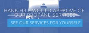 A blue and white graphic with the words " all would apply to propane services."
