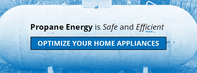 A blue and white graphic with the words " home energy is safe and healthy."