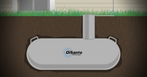 Underground propane tank illustration with vent