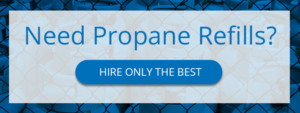 A blue and white banner with the words " propane prices ".