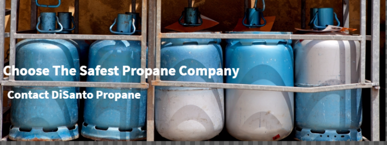 Propane tanks with safety company message.