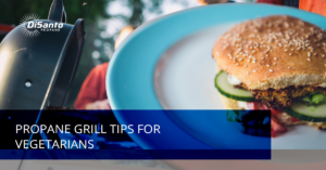 A blue plate with a sandwich on it
