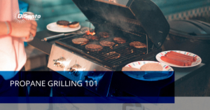 A grill with some burgers on it