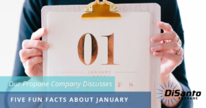 A person holding a calendar with the date of january 1.