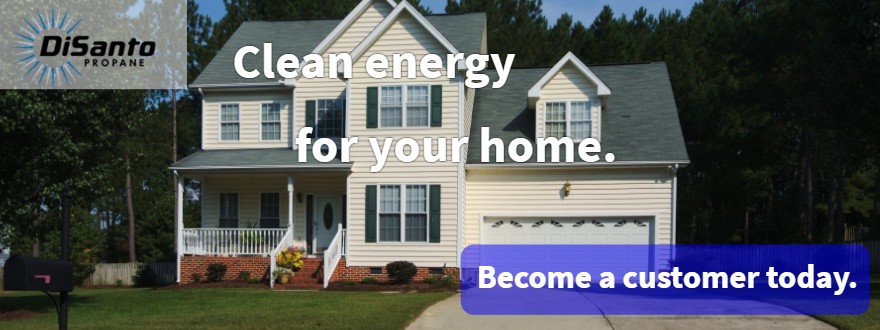 A home with the words clean energy for your home.