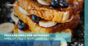 Stack of French toast with bananas and syrup