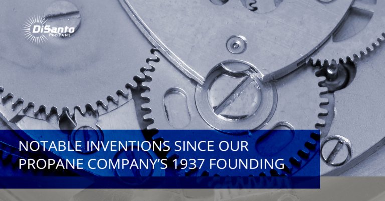 A close up of some gears with the words " inventions since our company 's 1 9 3 7 founding."